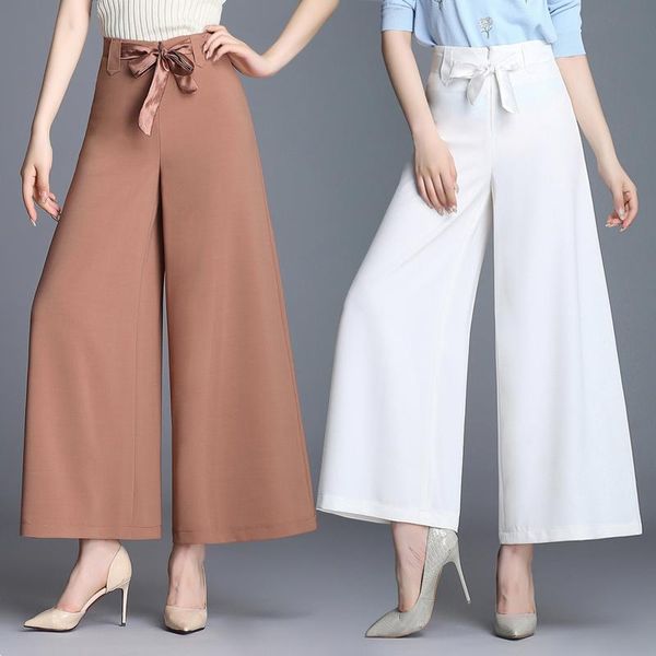 women's pants & capris female summer fashion thin wide leg ankle-length skirt drape high waist loose straight casual woman, Black;white
women's pants & capris female summer fashion thin wide leg ankle-length skirt drape high waist loose straight casual woman, Black;white