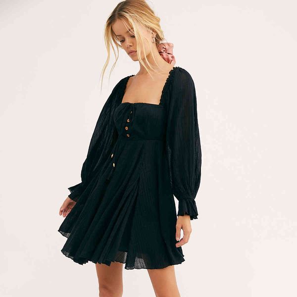 jastie chic button elastic square neck mini dress women ruffle trim hippie beach dresses cotton boho summer dress vestidos 210419, White
jastie chic button elastic square neck mini dress women ruffle trim hippie beach dresses cotton boho summer dress vestidos 210419, White