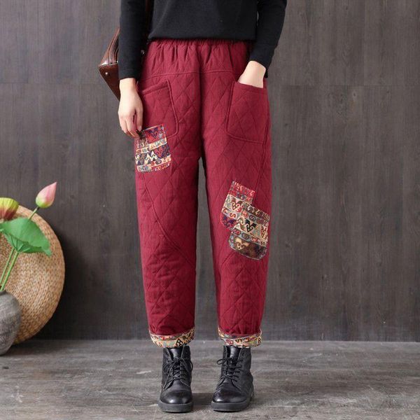 autumn winter arts style women elastic waist loose thicken cotton pants double pocket patchwork vintage print harem v153 women's & capr, Black;white
autumn winter arts style women elastic waist loose thicken cotton pants double pocket patchwork vintage print harem v153 women's & capr, Black;white