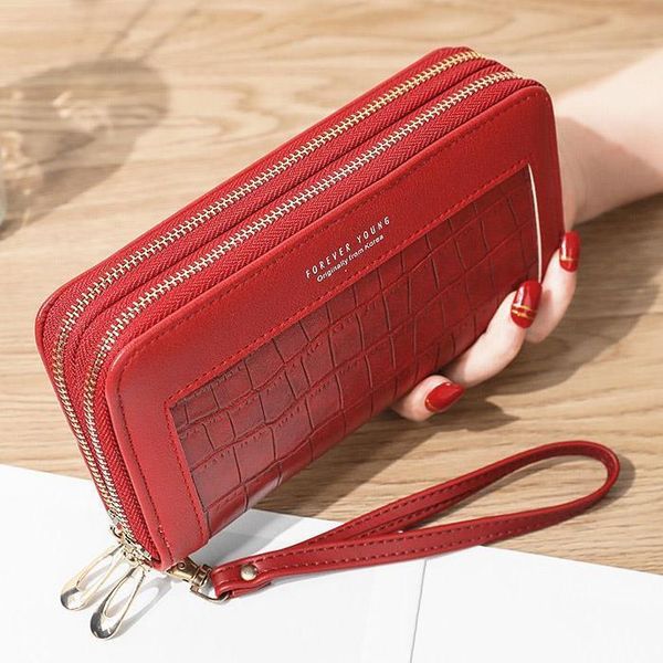 womens wallets soft pu leather double zipper long lady coin purse handbags moneybags good quality brand burse, Red;black
womens wallets soft pu leather double zipper long lady coin purse handbags moneybags good quality brand burse, Red;black