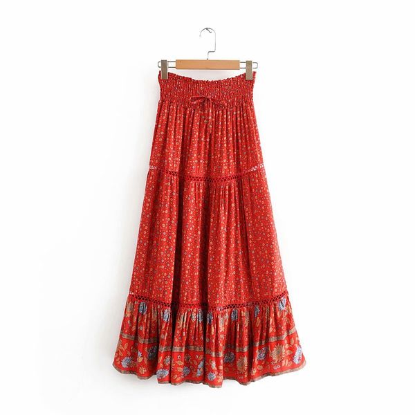 skirts women summer bohemian beach skirts red floral print elastic waist tied holiday seaside maxi skirt spring long boho female zaj1, Black
skirts women summer bohemian beach skirts red floral print elastic waist tied holiday seaside maxi skirt spring long boho female zaj1, Black