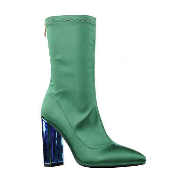boots 12cm green breathable pointed toe chunky heels ankle boots thick heel zipper women plus size for ladies booties, Black
boots 12cm green breathable pointed toe chunky heels ankle boots thick heel zipper women plus size for ladies booties, Black