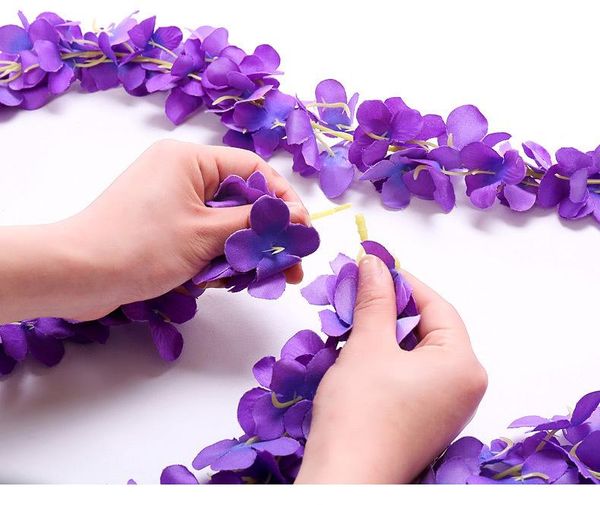 decorative flowers & wreaths 1pc artificial flower wisteria vine single silk hydrangea series diy plant wedding decoration for wall backgrou
decorative flowers & wreaths 1pc artificial flower wisteria vine single silk hydrangea series diy plant wedding decoration for wall backgrou