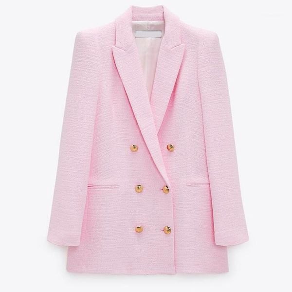 women's suits & blazers zaaho 2021 spring autumn women fashion vintage pink tweed blazer coat chic pockets suit jacket female office ou, White;black
women's suits & blazers zaaho 2021 spring autumn women fashion vintage pink tweed blazer coat chic pockets suit jacket female office ou, White;black