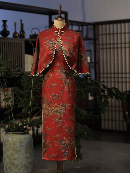 ethnic clothing vintage red chinese traditional qipao casual party women long dress summer cheongsam dresses
ethnic clothing vintage red chinese traditional qipao casual party women long dress summer cheongsam dresses