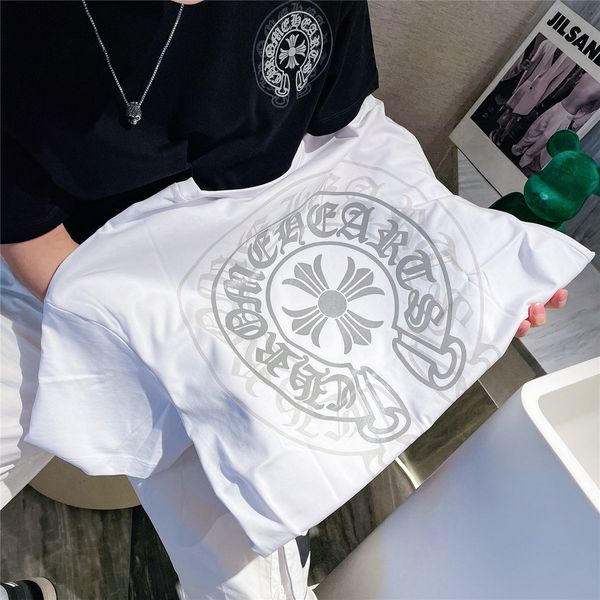 luxury design clothes short sleeve tshirt summer new loose hong kong style cotton trend printing trendy round neck casual men's wear ch, White;black
luxury design clothes short sleeve tshirt summer new loose hong kong style cotton trend printing trendy round neck casual men's wear ch, White;black