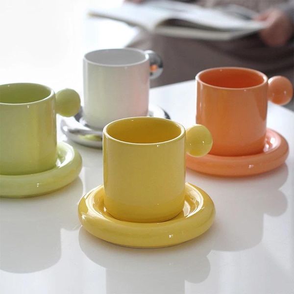 mugs ins style pure color handmade ceramic mug with tray coffee
mugs ins style pure color handmade ceramic mug with tray coffee