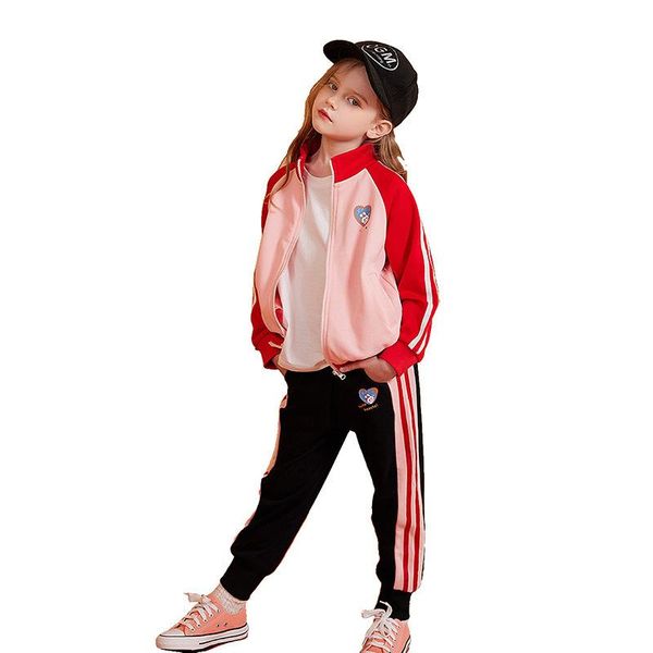 clothing sets 2021 autumn children's vitality girl hit color sports zipper shirt suit, White
clothing sets 2021 autumn children's vitality girl hit color sports zipper shirt suit, White
