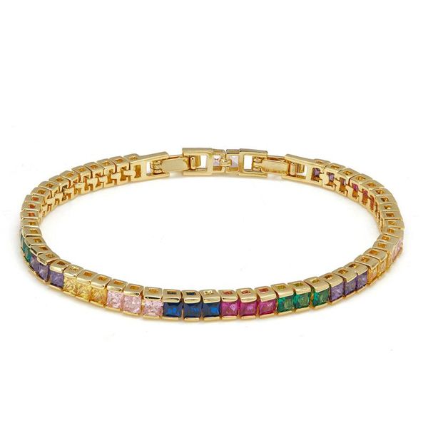 charm bracelets fashion shiny cubic zirconia fine bracelet rainbow colorful square cz tennis chain gorgeous luxury for women, Golden;silver
charm bracelets fashion shiny cubic zirconia fine bracelet rainbow colorful square cz tennis chain gorgeous luxury for women, Golden;silver