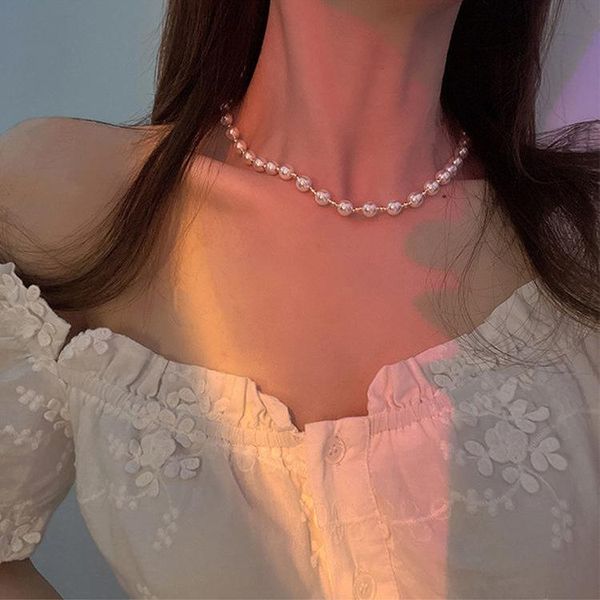 chains 2021 design elegant pearl choker for women girls fashion metal chain necklace bijoux colares aesthetic jewelry gifts, Silver
chains 2021 design elegant pearl choker for women girls fashion metal chain necklace bijoux colares aesthetic jewelry gifts, Silver