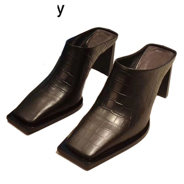 sandals summer high heel slippers party dress pumps women genuine leather spaure toe lazy mullers runway design sandals female 7ui, Black
sandals summer high heel slippers party dress pumps women genuine leather spaure toe lazy mullers runway design sandals female 7ui, Black