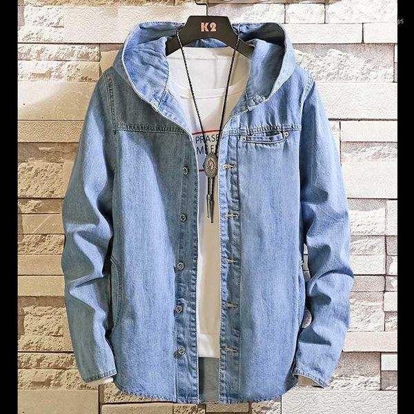 men's jackets autumn men casual denim jacket mens cotton solid color hooded coat slim fit asian size 1, Black;brown
men's jackets autumn men casual denim jacket mens cotton solid color hooded coat slim fit asian size 1, Black;brown