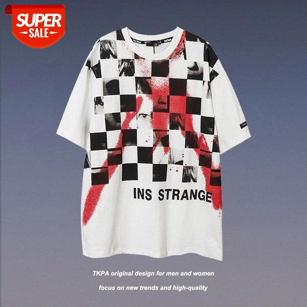 streetwear men spring and summer american retro style hip-hop loose rock band graffiti plaid print short-sleeved t-shirt tide #dm0v, White;black
streetwear men spring and summer american retro style hip-hop loose rock band graffiti plaid print short-sleeved t-shirt tide #dm0v, White;black
