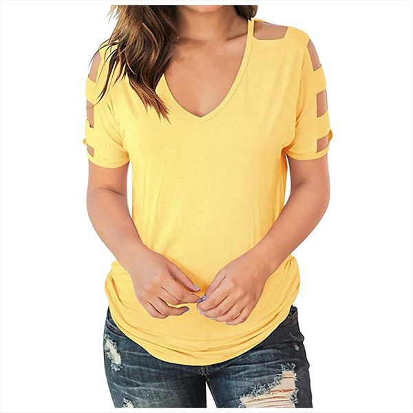 40 short sleeve hollow out women shirts cold summer shoulder solid elegant deep v neck sexy, White
40 short sleeve hollow out women shirts cold summer shoulder solid elegant deep v neck sexy, White