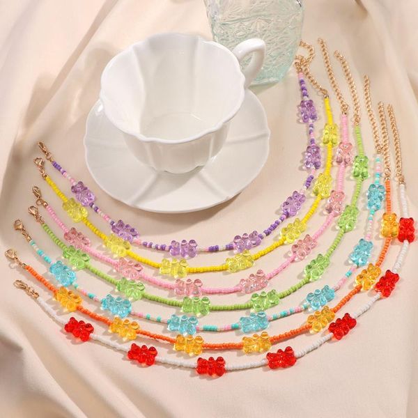 chokers korea sweet colorful resin gummy bear beaded necklace for women girl rainbow color rice bead choker boho summer jewelry, Golden;silver
chokers korea sweet colorful resin gummy bear beaded necklace for women girl rainbow color rice bead choker boho summer jewelry, Golden;silver