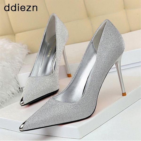 dress shoes party elegant bling high heel women's thin-heel shallow woman metal pointed toe heels pumps ladies, Black
dress shoes party elegant bling high heel women's thin-heel shallow woman metal pointed toe heels pumps ladies, Black