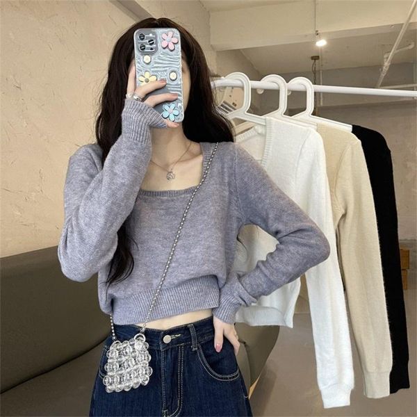 women's sweaters sweater pullover autumn french square neck clothing 2021 design sense bottoming shirts for women, White;black
women's sweaters sweater pullover autumn french square neck clothing 2021 design sense bottoming shirts for women, White;black