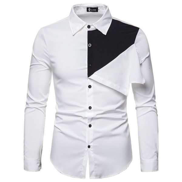 Men's long turn down collar cardigan shirt with single custom tailors match tops, White;black
Men's long turn down collar cardigan shirt with single custom tailors match tops, White;black
