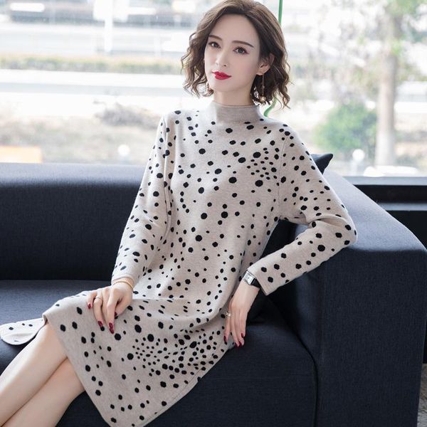 casual dresses women turtleneck warm knitted sweater dress 2021 autumn winter long sleeve elegant printed ladies wool, Black;gray
casual dresses women turtleneck warm knitted sweater dress 2021 autumn winter long sleeve elegant printed ladies wool, Black;gray