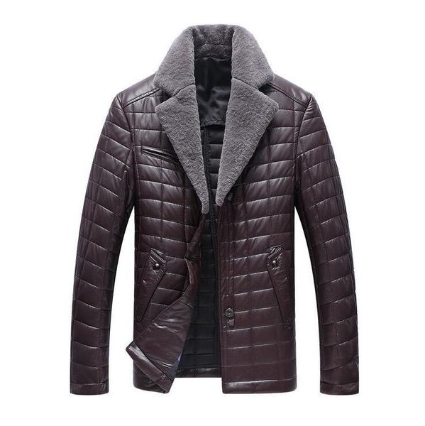 men's fur & faux mens winter business casual warm solid color lattice lapel high imitation sheepsk coat men slim one leather jacket, Black
men's fur & faux mens winter business casual warm solid color lattice lapel high imitation sheepsk coat men slim one leather jacket, Black