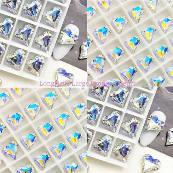 nail art decorations 10pcs large gem rhinestones crooked heart reflective/transparent clear ab aurora gold glass decors jewel heartstones 9*, Silver;gold
nail art decorations 10pcs large gem rhinestones crooked heart reflective/transparent clear ab aurora gold glass decors jewel heartstones 9*, Silver;gold