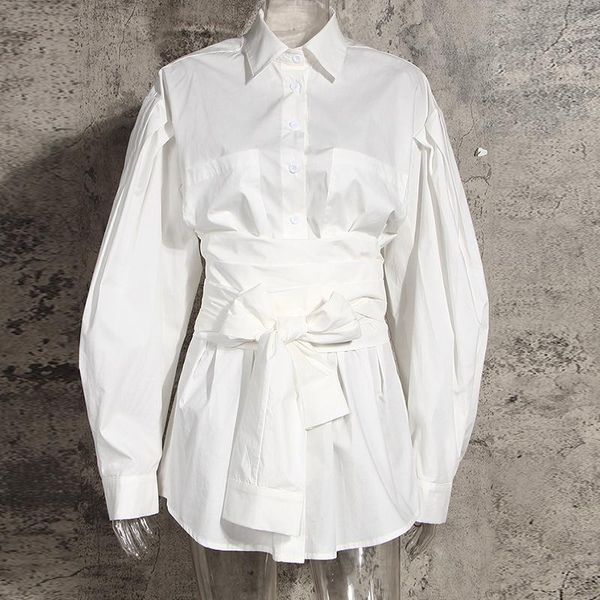 casual dresses women cotton white shirt dress summer long sleeve lace up bowk high waist sashes tunic, Black;gray
casual dresses women cotton white shirt dress summer long sleeve lace up bowk high waist sashes tunic, Black;gray