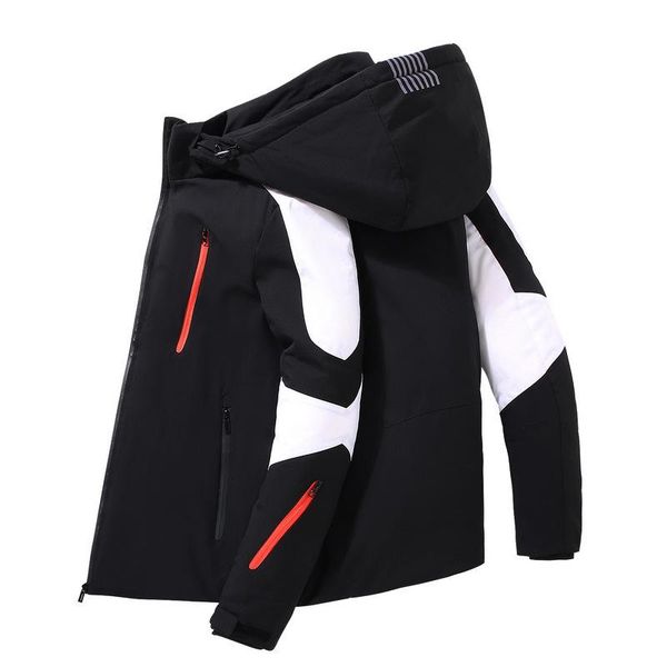 trendy all-match winter men's down jacket white duck thicken warm casual hooded windbreaker snow simple and comfortable parkas coats, Black
trendy all-match winter men's down jacket white duck thicken warm casual hooded windbreaker snow simple and comfortable parkas coats, Black
