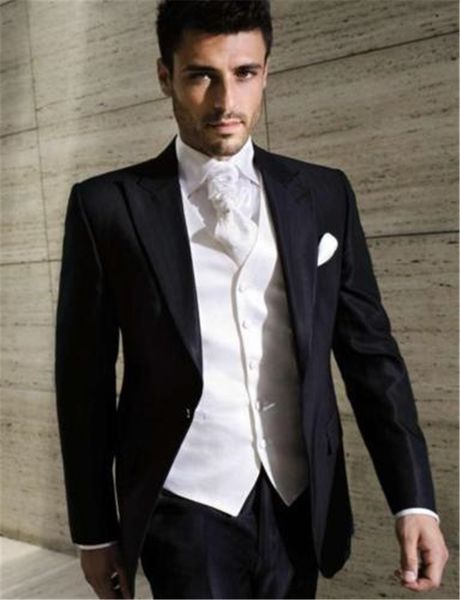 men's suits & blazers black bridegroom wedding groom groomsman ivory vest man 3 ask for prom business custom-made, White;black
men's suits & blazers black bridegroom wedding groom groomsman ivory vest man 3 ask for prom business custom-made, White;black
