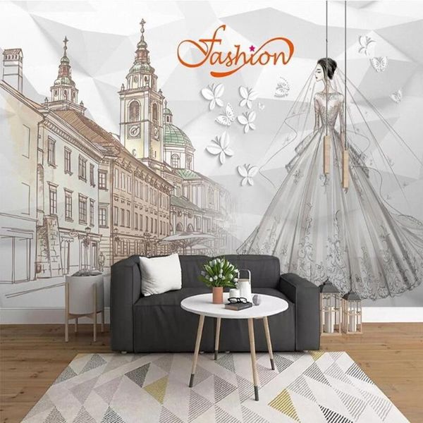 wallpapers milofi custom 3d fashion wedding dress european city hand-painted background, wallpaper, mural
wallpapers milofi custom 3d fashion wedding dress european city hand-painted background, wallpaper, mural
