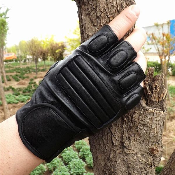 cycling gloves fashion men winter leather motorcycle sports outdoor protection fighting tactical half finger m, Black
cycling gloves fashion men winter leather motorcycle sports outdoor protection fighting tactical half finger m, Black