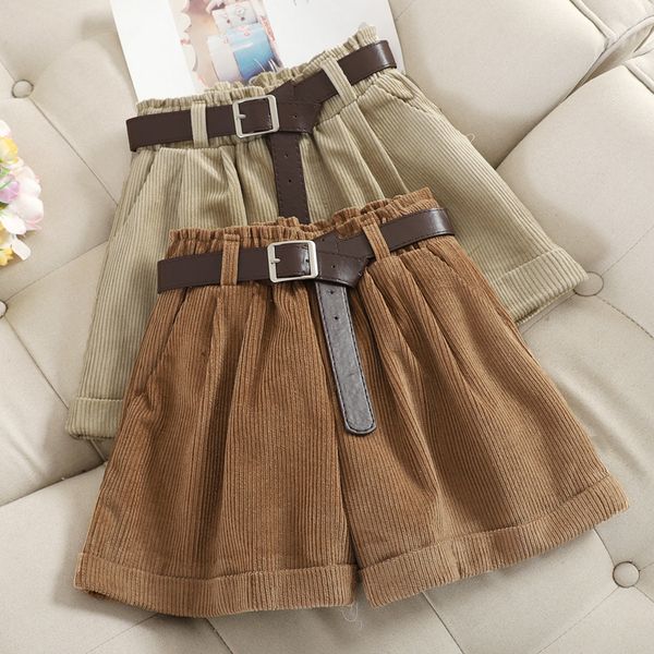 corduroy rolled wide-leg short for women korean retro elastic waist loose casual short pants with belt loose a line shorts femme, White;black
corduroy rolled wide-leg short for women korean retro elastic waist loose casual short pants with belt loose a line shorts femme, White;black