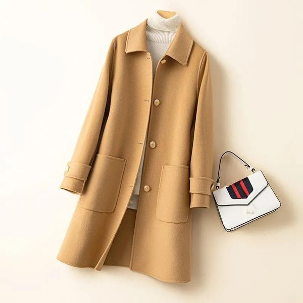 women's wool & blends 2021 jacket women winter coat double-sided cashmere long black yellow outerwear korean thick warm clothing
women's wool & blends 2021 jacket women winter coat double-sided cashmere long black yellow outerwear korean thick warm clothing