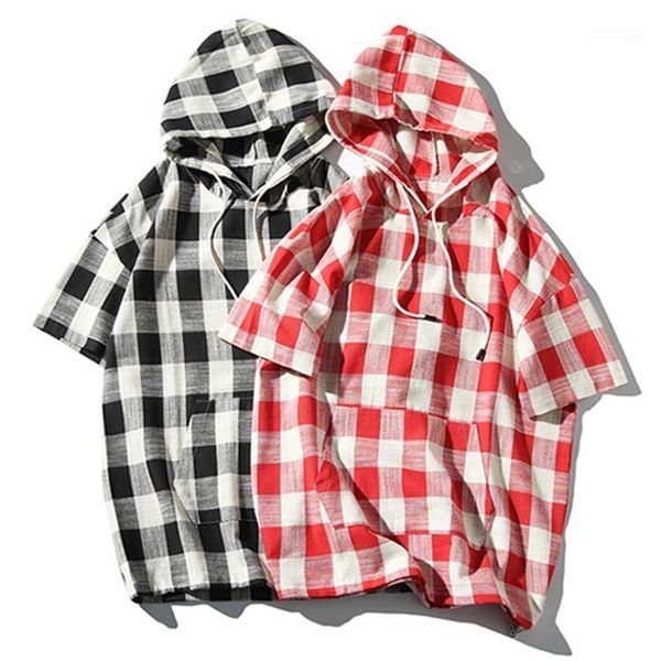 men's hoodies & sweatshirts summer short sleeve breathable plaid linen hoodie for men, Black
men's hoodies & sweatshirts summer short sleeve breathable plaid linen hoodie for men, Black