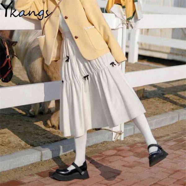 kawaii white midi velvet skirt women elegant bow high waist pleated female students vintage winter warm lolita long 210421, Black
kawaii white midi velvet skirt women elegant bow high waist pleated female students vintage winter warm lolita long 210421, Black