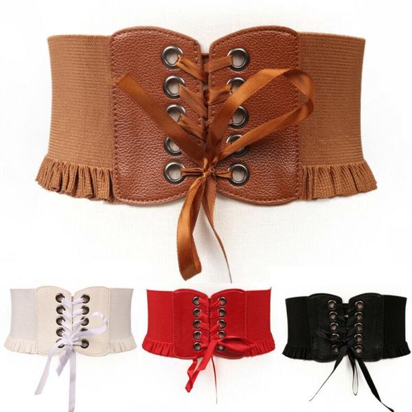 belts fashion womens lady stretch buckle waist belt wide lace elastic corset simple waistband, Black;brown
belts fashion womens lady stretch buckle waist belt wide lace elastic corset simple waistband, Black;brown