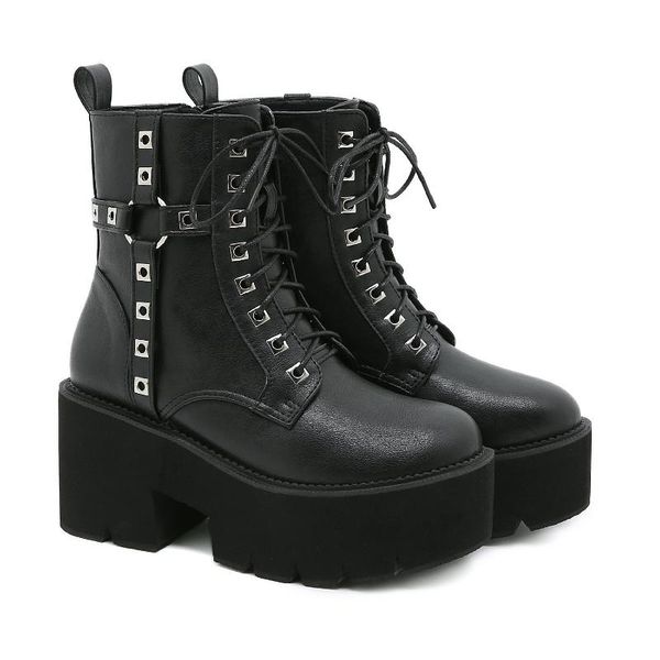 boots classic women motorcycle thick heel shoes woman high platform pu leather lace up black
boots classic women motorcycle thick heel shoes woman high platform pu leather lace up black