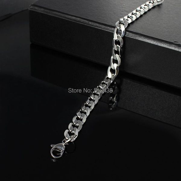 8.26'' men's stainless steel curb link bracelet chain high polished jewelry 8mm link,, Black
8.26'' men's stainless steel curb link bracelet chain high polished jewelry 8mm link,, Black