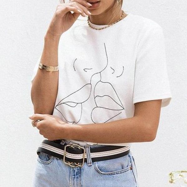 women's t-shirt women kiss graphics ladies crew neck trendy aesthetic short sleeve soft letters funny tee slogan hipster casual, White
women's t-shirt women kiss graphics ladies crew neck trendy aesthetic short sleeve soft letters funny tee slogan hipster casual, White