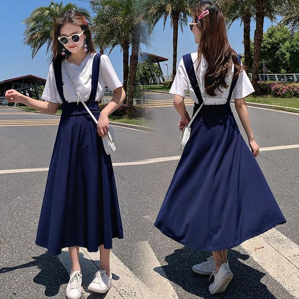 summer vintage mori girl long suspenders women skirt straps braces school preppy style a line high waist pleated, Black
summer vintage mori girl long suspenders women skirt straps braces school preppy style a line high waist pleated, Black