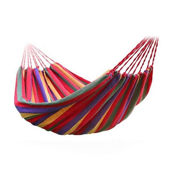 280*150cm portable outdoor double person hammock tents sport travel camping swing canvas stripe hang bed durable and comfortable shelters
280*150cm portable outdoor double person hammock tents sport travel camping swing canvas stripe hang bed durable and comfortable shelters