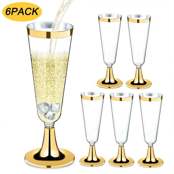 disposable dinnerware 6pcs gold rim champagne cup wedding party red wine glass drink dessert goblet
disposable dinnerware 6pcs gold rim champagne cup wedding party red wine glass drink dessert goblet