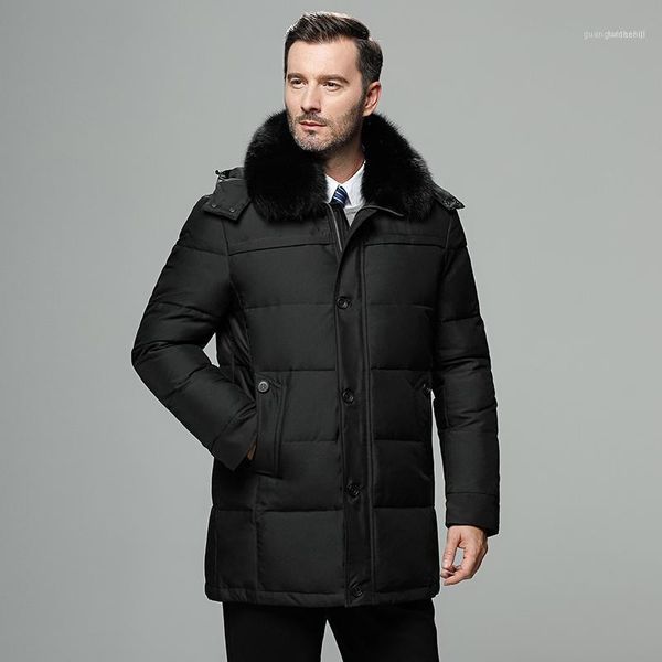 brand clothing thick jackets keep warm men is down jacket fur collar hooded winter men's coat1, Black
brand clothing thick jackets keep warm men is down jacket fur collar hooded winter men's coat1, Black