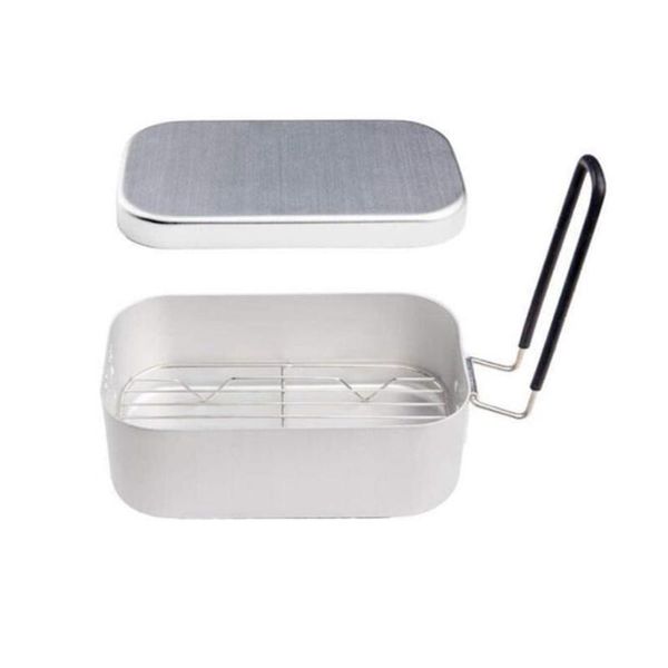 aluminum rectangular lunch box foldable handle metal bento picnic container for outdoor travel camping dinnerware sets
aluminum rectangular lunch box foldable handle metal bento picnic container for outdoor travel camping dinnerware sets