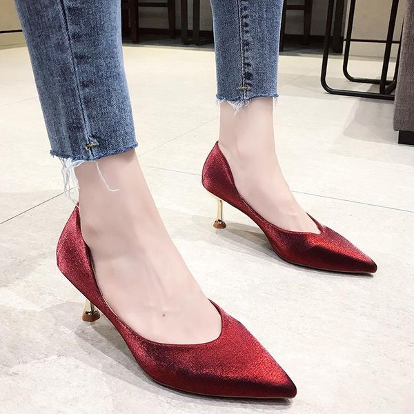 plus size ladies pumps women shoes woman shallow velvet thin high heels wedding elegant office dress, Black
plus size ladies pumps women shoes woman shallow velvet thin high heels wedding elegant office dress, Black