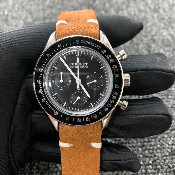 wristwatches corgeut chronograph men watch sport 24hours multifunction watches quartz clock men's luminous miyota vk63, Slivery;brown
wristwatches corgeut chronograph men watch sport 24hours multifunction watches quartz clock men's luminous miyota vk63, Slivery;brown