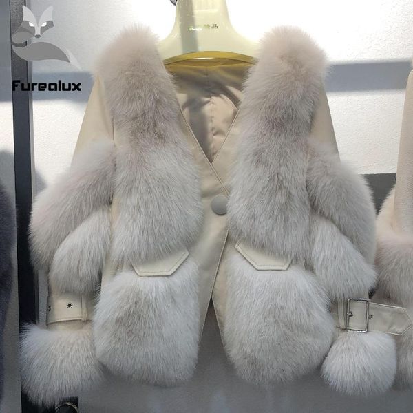 women's fur & faux furealux short coats with genuine sheepskin leather jackets woman luxury winter thick warm overcoats, Black
women's fur & faux furealux short coats with genuine sheepskin leather jackets woman luxury winter thick warm overcoats, Black