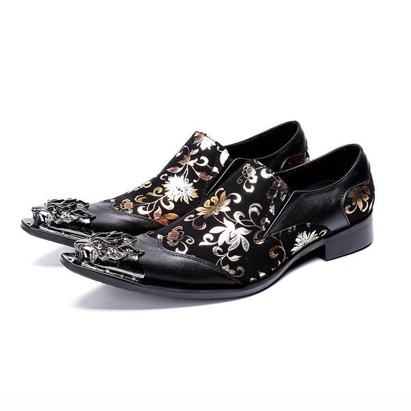 dress shoes na141 black gold printing men business genuine leather metal pointed toe formal wedding
dress shoes na141 black gold printing men business genuine leather metal pointed toe formal wedding