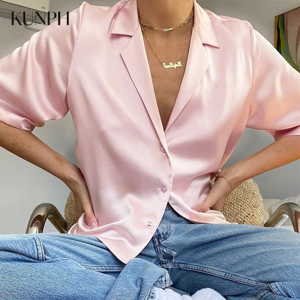 short sleeve shirt notched collar with buttons blouse solid color women's casual shirts fashion clothes blouses &, White
short sleeve shirt notched collar with buttons blouse solid color women's casual shirts fashion clothes blouses &, White