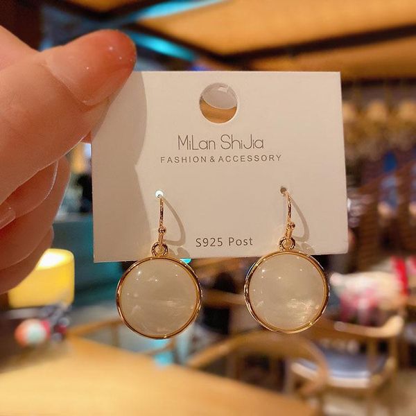 stud 2021 s925 high-end pendant earrings opal parrings simple exquisite female wedding party accessories, Golden;silver
stud 2021 s925 high-end pendant earrings opal parrings simple exquisite female wedding party accessories, Golden;silver