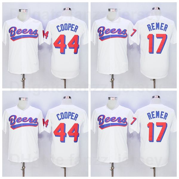 men moive beers baseball 17 doug remer jersey 44 joe coop cooper white team color breathable embroidery and sewing pure cotton on sale, Black
men moive beers baseball 17 doug remer jersey 44 joe coop cooper white team color breathable embroidery and sewing pure cotton on sale, Black